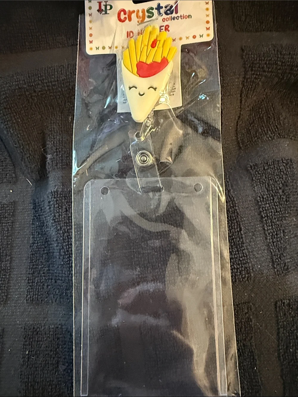 Yellow French Fry Badge Reel ID Holder